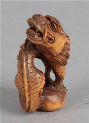 Netsuke eines Drachen, - Sommerauktion Antiquitäten