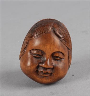 Netsuke zweier Masken, - Letní aukce Starožitnosti