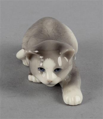 Schleichende Katze, - Asta estiva Antiquariato