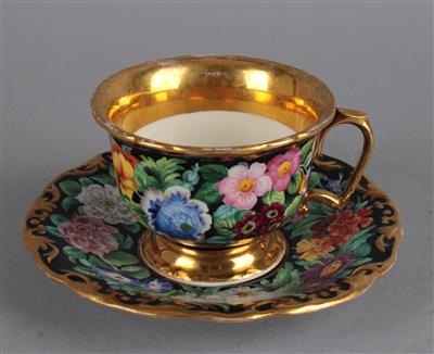 Tasse mit Untertasse, kaiserliche Manufaktur, Wien um 1841, - Sommerauktion Antiquitäten
