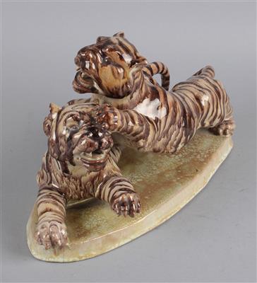 Zwei Tiger, - Sommerauktion Antiquitäten