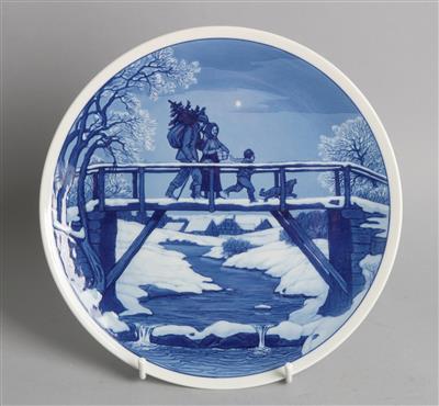 Meissen Weihnachtswandteller, - Summer auction Antiques