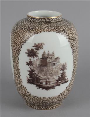 Vase mit Wachauer Ansichten, - Antiquitäten