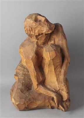 Skulptur eines sitzenden Mannes, - Works of Art