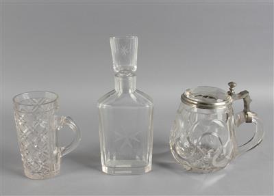 Becher, Flakon mit Stöpsel, Humpen, - Antiques