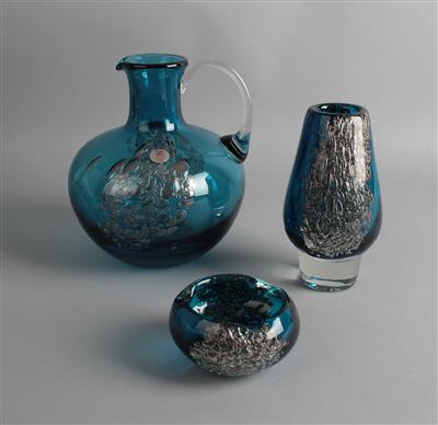 Zwiesel Cristallerie - Krug, Vase und Schale "Florida", - Antiquitäten