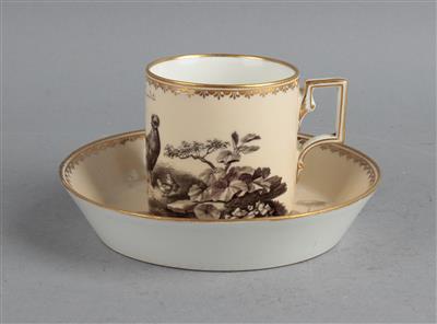 Tasse "La Fécondité" und Untertasse "La Patience", - Antiques