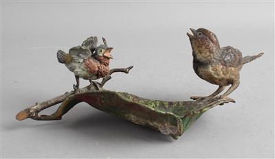 Wiener Bronze, zwei Vögel, - Antiquariato