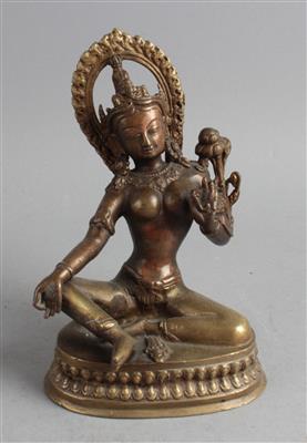 Bronzefigur der Syama Tara, - Works of Art