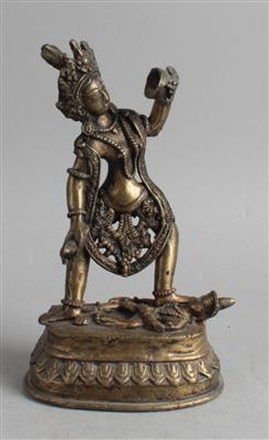 Bronzefigur der Vajravahari, - Works of Art