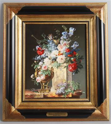 "Corbeille de fleurs" 1785, - Antiquariato