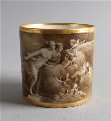 Tasse, kaiserliche Manufaktur, Wien 1809, - Antiquitäten