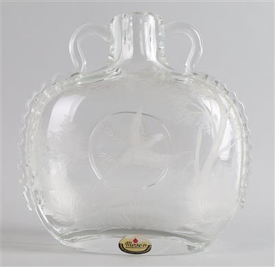 Flaschenförmige Vase mit Henkeln, - Antiquitäten