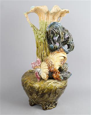 Vase mit Hahn, - Antiquariato