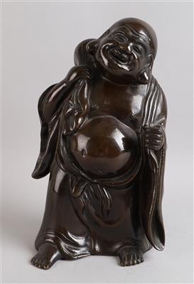 Bronzefigur des Budai, - Starožitnosti