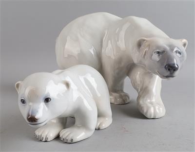 Eisbär und Eisbärjunges, - Antiquariato