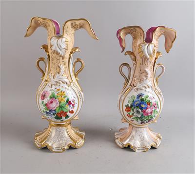 Paar Vasen, Lippert  &  Haas, Schlaggenwald 1840. - Works of Art