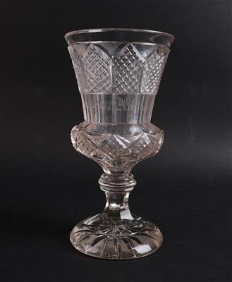 Glas-Pokal datiert 1836, Wien, - Antiquitäten