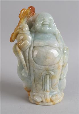 Jadefigur des Budai, - Antiquitäten