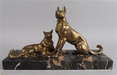 Zwei Schäferhunde, - Works of Art