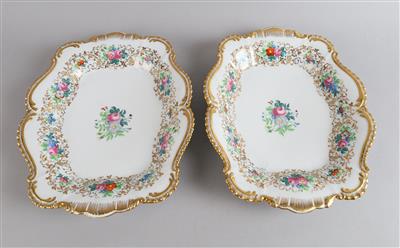 2 ovale Schalen, Elbogen 1839, - Starožitnosti