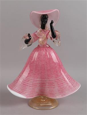 Dame mit Hut, Murano, - Antiquitäten