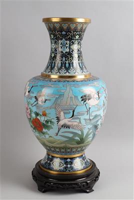 Cloisonné Vase, China, 20. Jh., - Antiquitäten