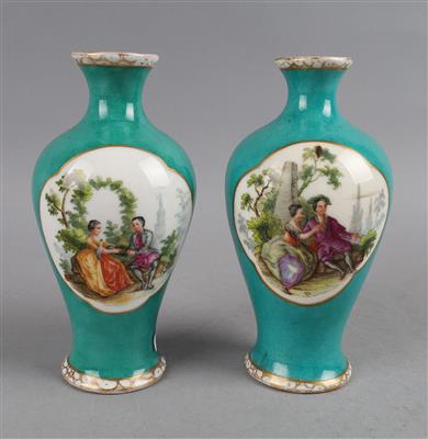 Paar kleine Vasen, Dresden, - Starožitnosti