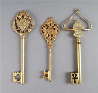 3 Kämmererschlüssel, - Antiquitäten