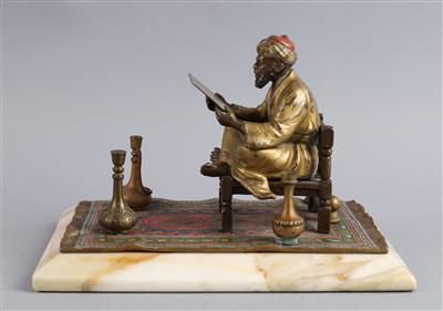 Wiener Bronze, lesender Orientale, - Works of Art