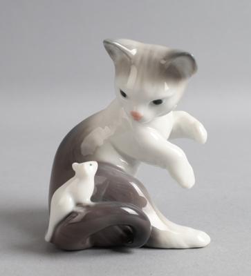 Katze mit Maus, Lladro, - Antiquitäten