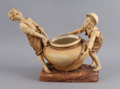Übertopf mit zwei Knaben, Amphora, - Starožitnosti