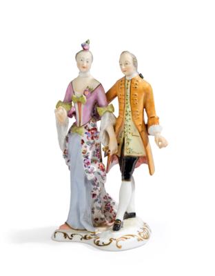 Kavalier und Dame, Nymphenburg um 1890/1900, - Starožitnosti