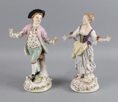 Tanzende Dame und Herr, Sächsische Porzellanmanufaktur - Antiquariato