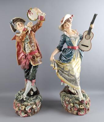 2 Musikanten, Royal Dux, - Antiquitäten