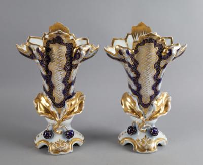 Paar Vasen, Prag um 1840, - Antiquitäten