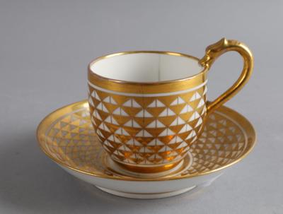 Tasse mit Untertasse, Schlaggenwald um 1817-30, - Works of Art