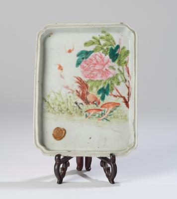 Famille rose Tablett, China, - Antiquariato