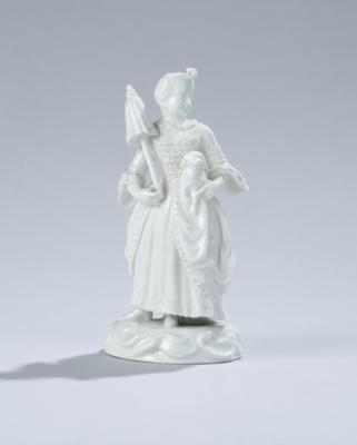 Dame mit Hündchen und Schirm, Kaiserliche Manufaktur, Wien 1847, - Works of Art