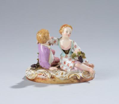 Zwei Kinder mit Trauben, Meissen, 2. Hälfte 19. Jh., - Works of Art