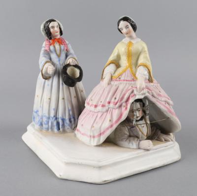 Gruppe zweier Damen und eines versteckten Herren, Porzellanfabrik Gareis, Kasseker  &  Co., Lesov, - Works of Art