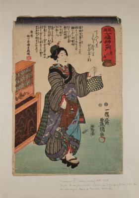 Konvolut von drei japanischen Farbholzschnitten: Utagawa Kunisada (1786-1865) - Starožitnosti