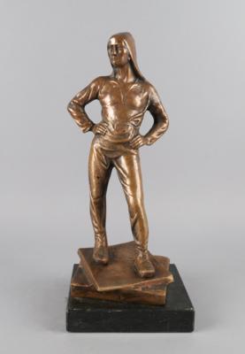 Bronze eines stehenden Mannes, - Works of Art
