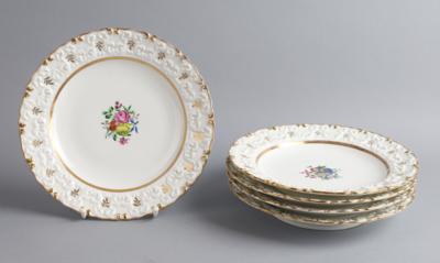 5 Teller, Lippert  &  Haas, Schlaggenwald 1841, - Antiquitäten