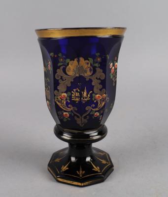 Fußbecher, Böhmen um 1860, - Antiquariato