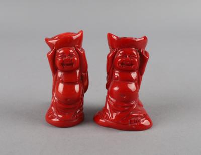 2 kleine Figuren des Hotei, China, 20. Jh., - Works of Art