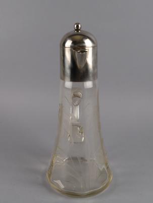 WMF - Glaskrug mit versilberter Montierung, - Antiquitäten