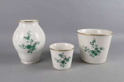 Augarten - 1 Vase, 2 Übertöpfe, - Antiquariato