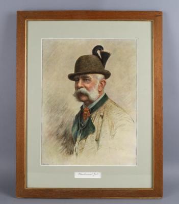 Kaiser Franz Joseph I. im Ischler Jagdkostüm, - Starožitnosti