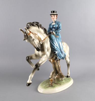 Kaiserin Elisabeth am Pferd, Entwurf Rudolf Chocholka, Ausf. Keramos ...